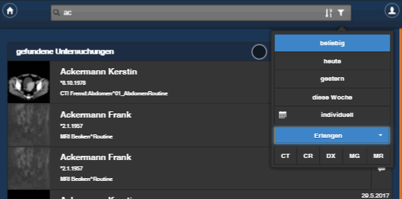 Standort Filterung