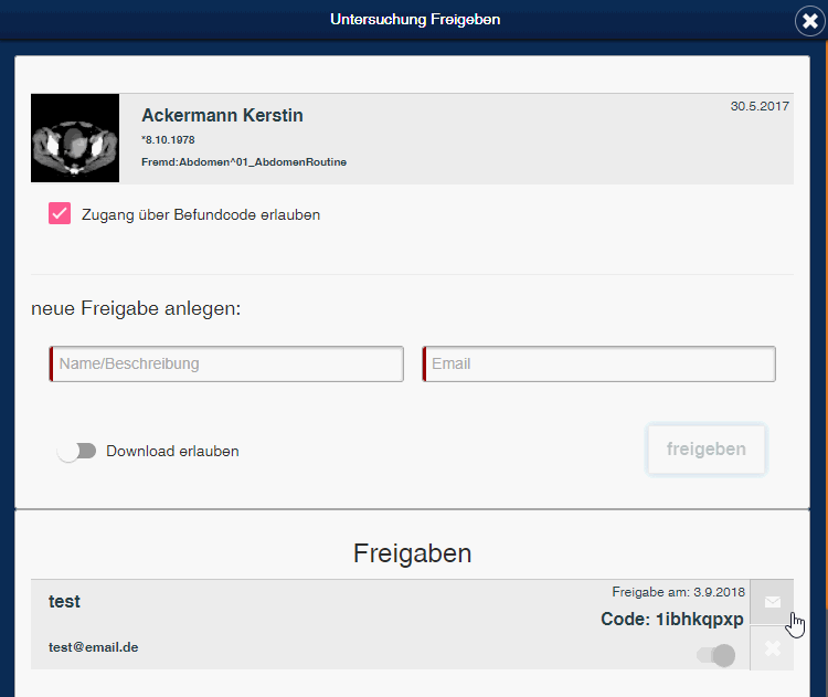 Studien Freigabe